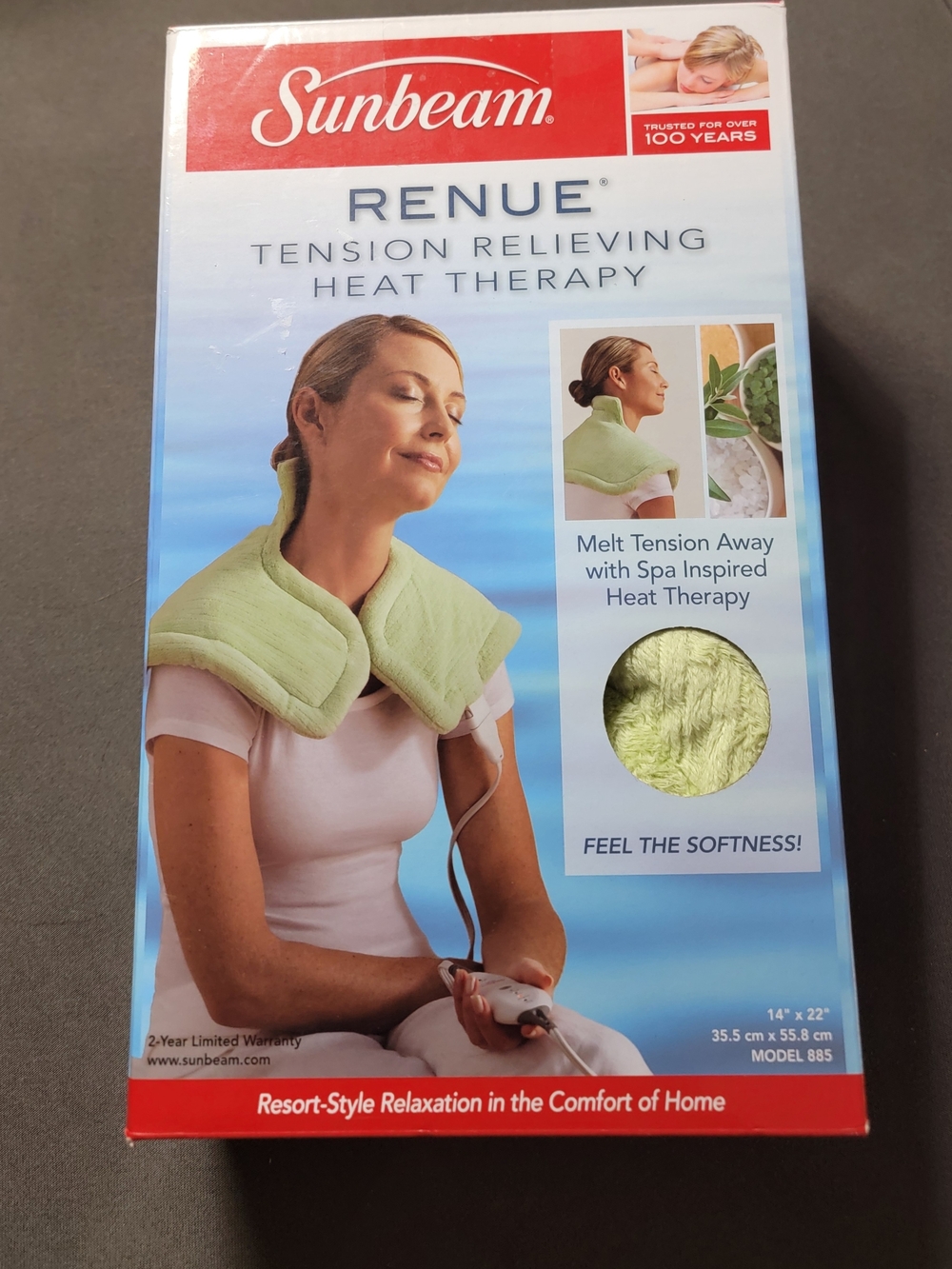 Sunbeam RENUE Neck & Shoulder Heat Wrap - Light Green